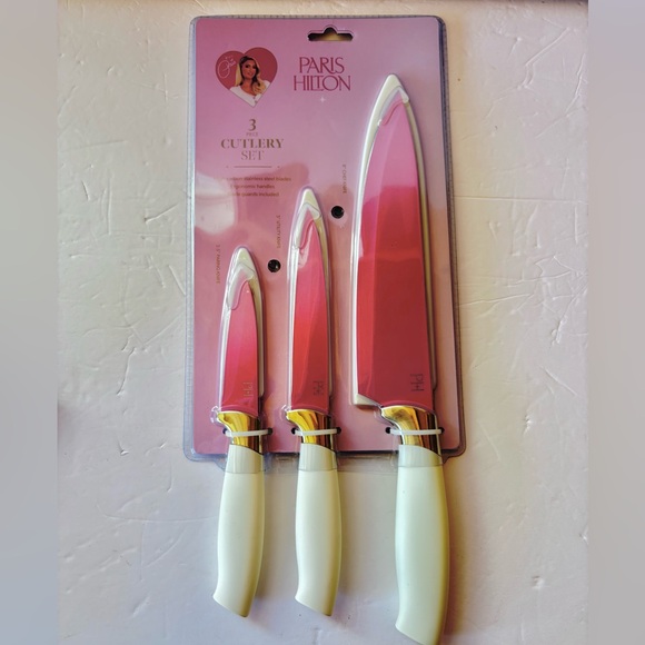NIB - Paris Hilton 3pc Cutlery Knives Set - Picture 1 of 9